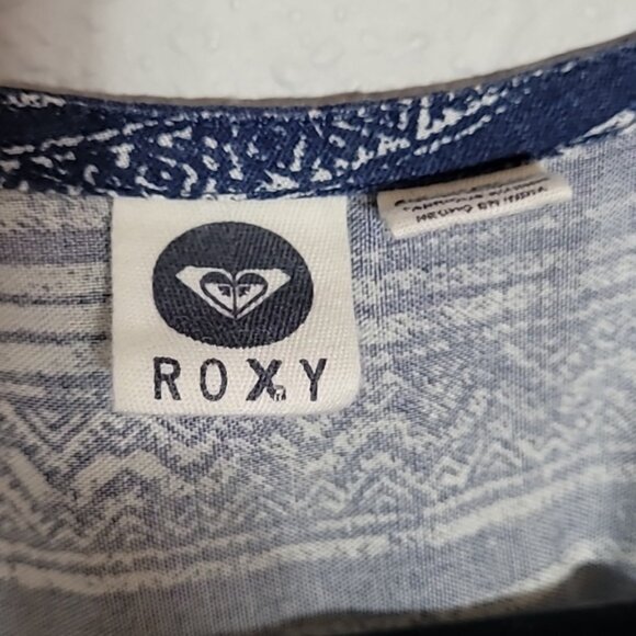 Roxy Open Kimono Cardigan One Size S/M/L/XL Blue Fringe Dolman Bohemian Rayon - Picture 5 of 13